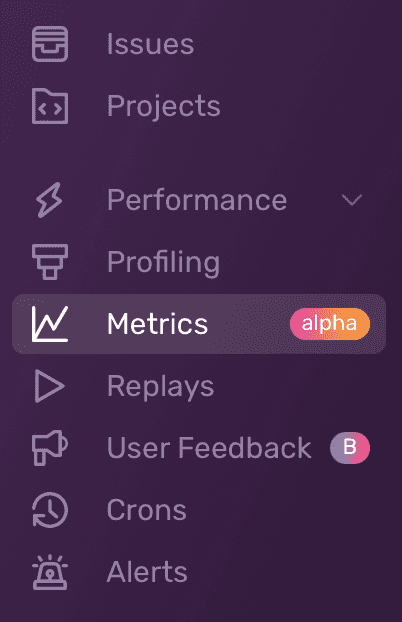 Metrics Sidebar